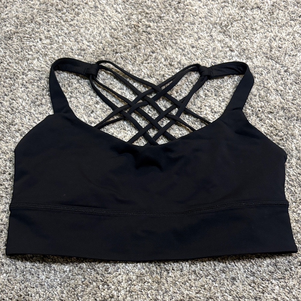 Lululemon Athletica Black Strappy Sports Bra